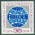 DDR – M 1946 25-årsdagen av den första världsfredskongressen, Paris, 1 kpl **
