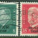Deutsches Recih – M  444-445 Tillbakadragandet av de allierade ockupationstrupperna från Rheinland, 2 kpl stpl