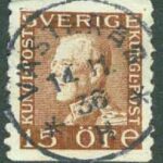 F  178A Gustaf V 15 öre. Prakt VÄSTERÅS 14.11.36  (U/Väs)