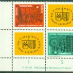 DDR – M 1012-1013 Leipzigs vårmässa 1964, hörnfyrblock kpl **