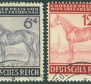 Deutsches Reich – M  857-858 Galopptävlingen ”Wiens Stora Pris”, 2 kpl stpl