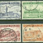 Polen – M  315-318 Olika sevärdheter, 4 kpl stpl