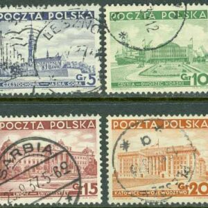 Polen – M  315-318 Olika sevärdheter, 4 kpl stpl