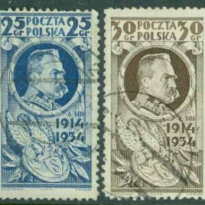 Polen – M  287-288 Grundandet av Polska legionen 20 år, 2 kpl stpl, ktt