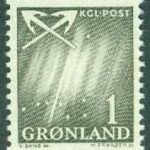 Grönland – F   47 Norrsken, 1 öre svartgrön **