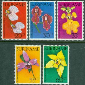 Surinam – M  748-752 Orkidéer, 5 kpl **