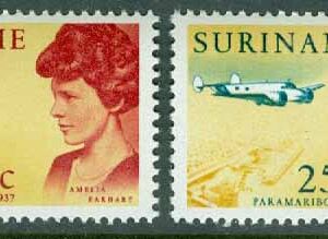 Surinam – M  521-522 30-årsdagen av Amelia Earharts besök i Paramaribo, 2 kpl **