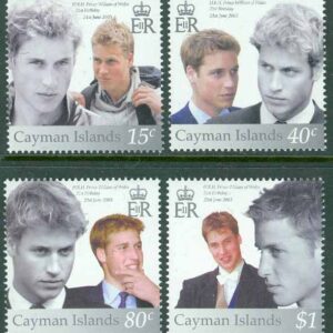 Cayman Islands – M  949-952 Prins Williams 21-årsdag, 4 kpl **