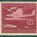 Deutsches Reich – M  867 Tysk flygposttjänst 25 år, 12 + 8 Pf **
