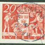 F  263 Nya Sverige-minnet 20 öre. HAMMARSTRAND 5.1.39  (Z/J) kt