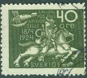 F  218 Världspostföreningen 40 öre stpl