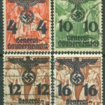 Generalguvernementet – M   18, 21, 33-34 Polen republik 20 år, 4 ol stpl