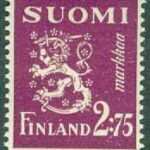 Finland – F  236 m/30 Lejontyp, 2.75 Mk violett **