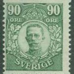 Sverige – F   95 Gustaf V i medaljong 90 öre **