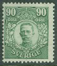 Sverige – F   95 Gustaf V i medaljong 90 öre **