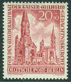 Berlin – M  108 Rekonstruktion av Kaiser Wilhelms minneskyrka, 20 + 10 Pf **