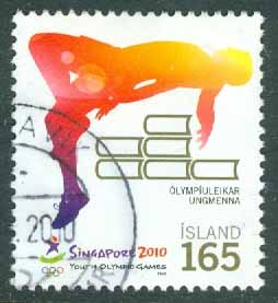 Island – F 1305 Ungdomens OS Singapore 2010, höjdhopp. 1 kpl stpl