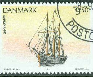 Danmark – F 1086 Segelfartyg, Skonaren ”Marilyn Anne”, 9.50 kr stpl