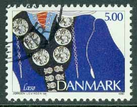 Danmark – F 1093 Allmogesmycken, 5 kr stpl