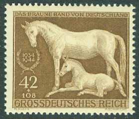 Deutsches Reich – M  899 Galopptävlingen ”Tysklands bruna band” 1944, 1 kpl **