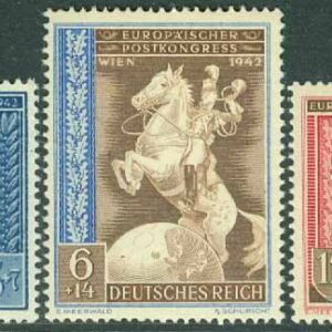 Deutsches Reich – M  820-822 Axelmakternas europeiska postkongress, Wien. 3 kpl **