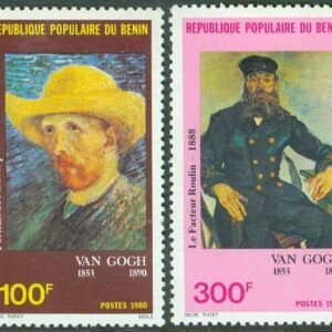 Benin – M  251-252 Vincent van Goghs död 90 år, 2 kpl **, kt