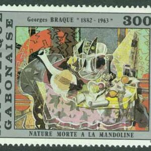 Gabon – M  839 Georges Bragues födelse 100 år, ”Stilleben med mandolin,”, 300 Fr **