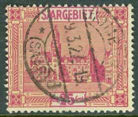 Saargebiet – M   89 Nya rådhuset, Saarbrücken, 25 C stpl