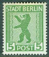 Berlin och Brandenburg – M    1 A Berlinbjörn, 5 Pf **