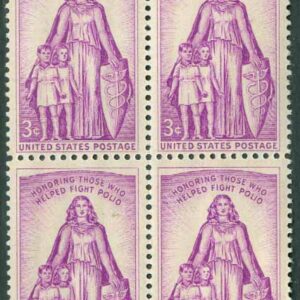 USA – M  709 Kampen mot polio, 4-block kpl **