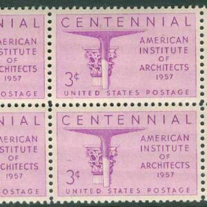 USA – M  711 Amerikanska Arkitektinstitutet 100 år, 4-block kpl **