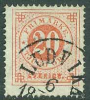 F   22 Ringtyp 20 öre t. 14. LUDVIKA (W/D)