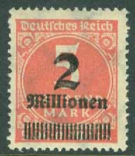 Deutsches Reich – M  312 A Siffertyp, 2 Mio på 5000 M **