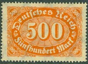 Deutsches Reich – M  251 Siffror i oval, 500 M **
