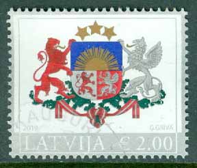 Lettland – M 936 II Lettlands vapen, 3.00 € stpl