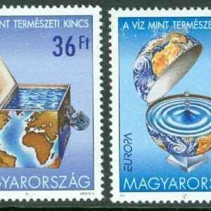 Ungern – M 4675-4676 Europa 2001 – Livgivande vatten, 2 kpl */**