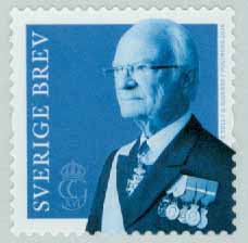 Carl XVI Gustaf – rullfrimärke Sverige brev