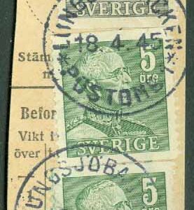 F  271, 283 LUNGSJÖBACKEN POSTOMB 1  18.4.45 på klipp (Y/Å)