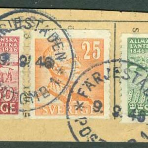 F  277, 368-369 FÄRJESTADEN POSTOMB 1  9.9.46 på klipp (H/Öl)