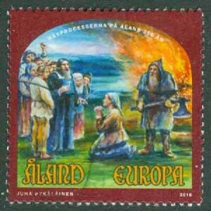 Åland – F  421 Häxjakt för 350 år sedan, 1 kpl stpl