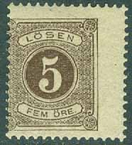 Sverige – F L 13 Lösen t. 13, 5 öre brun **