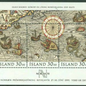 Island – F  744-746 (BL 10) Nordia 91, miniatyrark kpl **