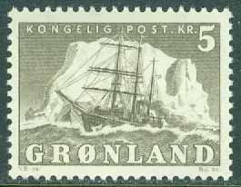 Grönland – F 41 Fartyg framför isberg, 5 kr **