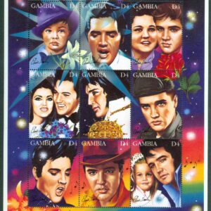 Gambia - M 2005-2013 Elvis Presleys födelse 60 år, miniark kpl **