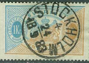 F Tj 24. Stora tjänste t. 13, STOCKHOLM 4  24.9 1883. Nålstick