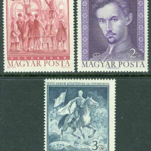 Ungern – M 2828-2830A Författaren Sándor Petőfis födelse 150 år, 3 kpl **