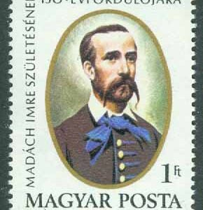 Ungern – M 2833 A Imre Madáchs födelse 150 år – Diktare, 1 kpl **