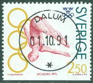 F 1700 Olympiskt guld I. Lyx DALUM 01.10.91  (P/Vg)