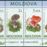 Moldavien – M 694-697 (BL 49) Svampar, block kpl **