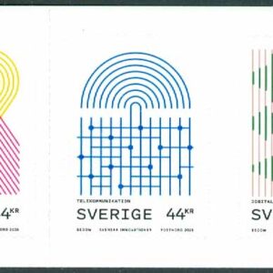 Svenska innovationer (5 frimärken à 44 kr) 5-strip